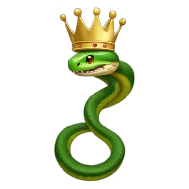 snake emoji with crown sticker