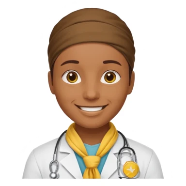 doctor with yellow bandanna sticker