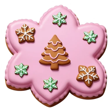 christmas gingerbreads pastel pink sticker