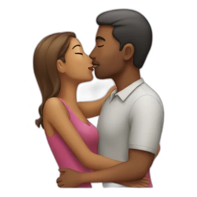 Man and woman kissing sticker