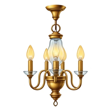 light bulb on a chandelier sticker