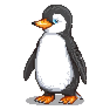 tux the penguin, side view sticker