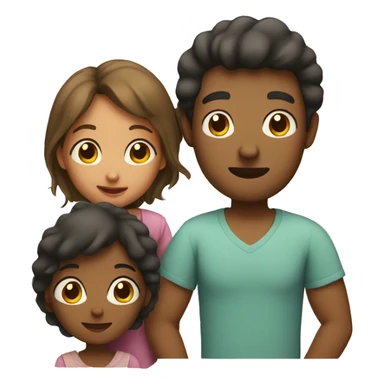 dad, mom, 3 daughters, son sticker