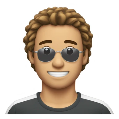 homem moreno de cabelo cacheado jogando no pc sticker