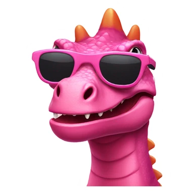 Pink Dinosaur wearing sunglasses  sticker