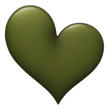 heart-deep-olive-and-black-color sticker