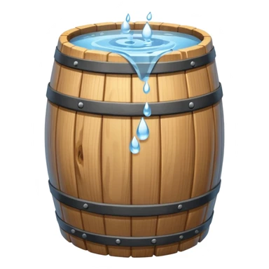 water in barrel before sticker