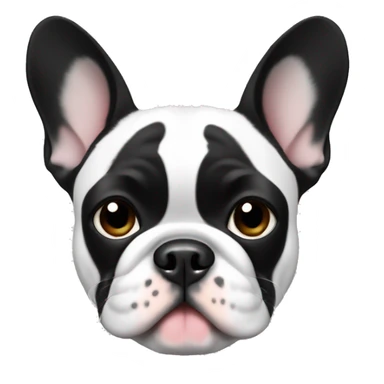 French bulldog black and white  sticker