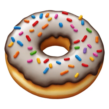 A donut hole with sprinkles sticker