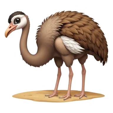 Ostrich with head in the sand sticker