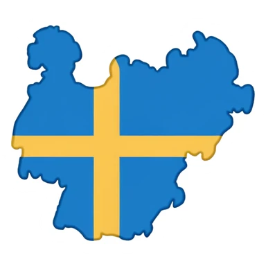 Sweden shaped country  sticker