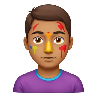 Paint on only nose, half body. sticker