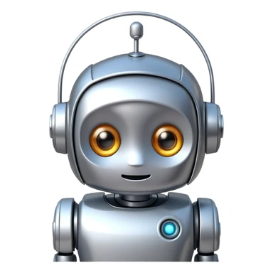 Cute intelligent robot sticker