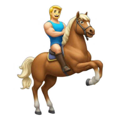 Musclor sur une licorne sticker