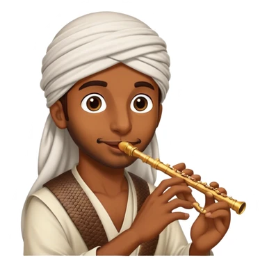 Arabian snake charmer playing flute sticker