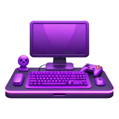 neon Purple gaming  sticker