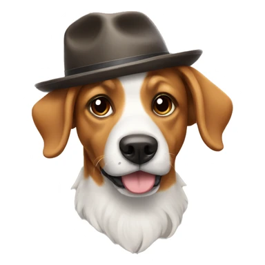 Dog with Harris hat  sticker