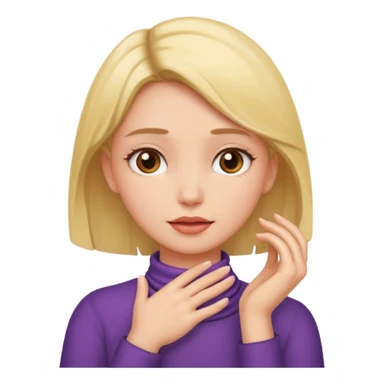 girl with hands to neck sticker