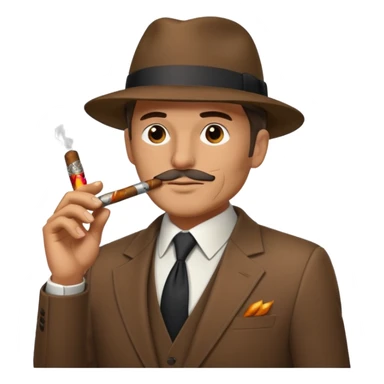 a spy smoking a cigar sticker