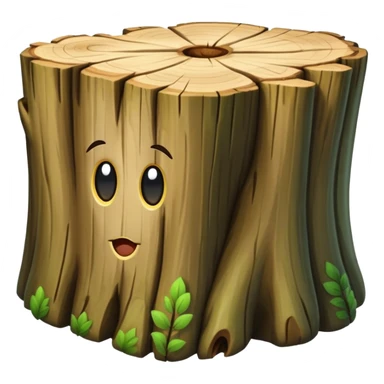 tree trunk block no face sticker