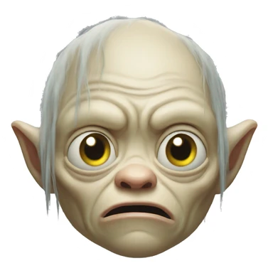 sad gollum sticker
