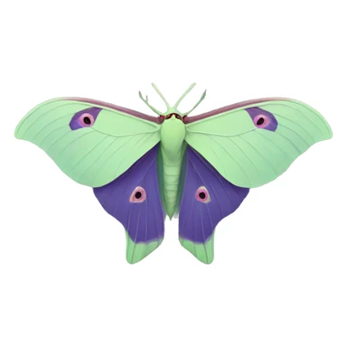 Purple luna moth sticker