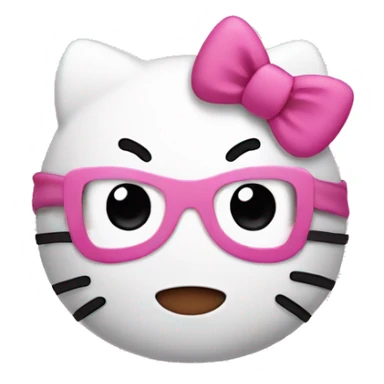 Hello Kitty wearing a pink mask sticker