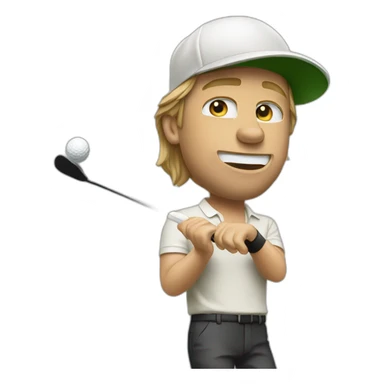 brad pitt golfer sticker