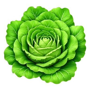 Cinematic crisp green lettuce, fresh and leafy, slightly curled edges, detailed textures, vibrant and refreshing, ultra-realistic and inviting. sticker