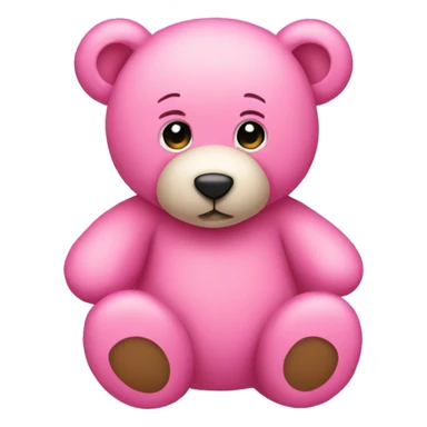 Pink teddy bear emoji  sticker