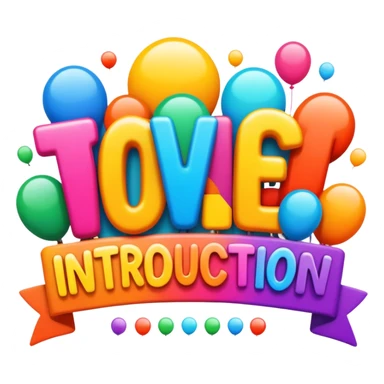 Colorful welcome introduction sign with the word Introduction sticker