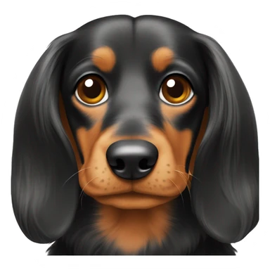 long hair dachund  sticker