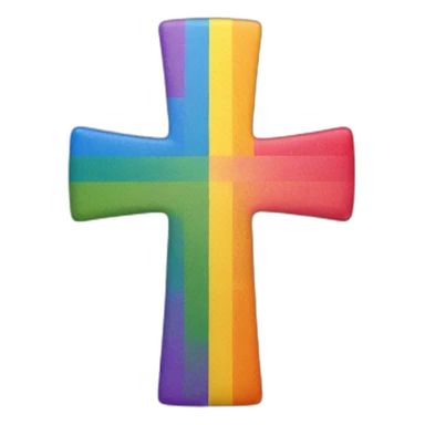 LGBT+ flag cross manji bouddhist in the middle sticker