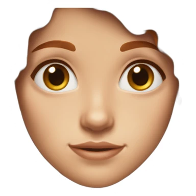 caucasian dark redhead chocolate brown eyes girl with freckles sticker