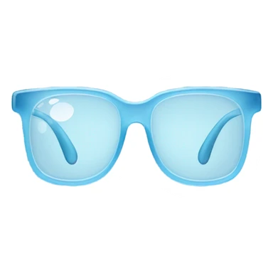 Cristal glasses with fine light blue frame sticker