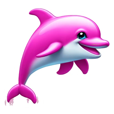 pink bedazzled dolphin  sticker