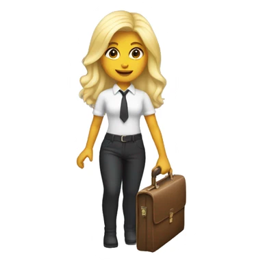 blondie holding out briefcase sticker