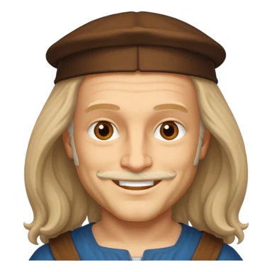 Young leonardo davinci  sticker
