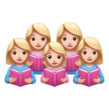 Por ejemplo quiero de que unos muñequitos estudien y que pusiste en unos libritos y que todo sea color rosa y cute sticker