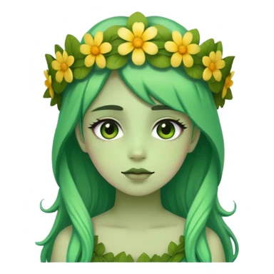 Mother Nature turned into a girl sticker