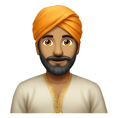 Gujrati boy with pagdi sticker