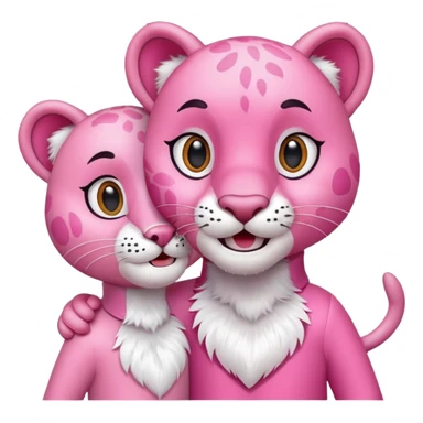 Pantera rosa con un buen amigo sticker