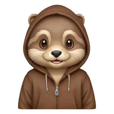 Otter Wearing a hoodie sticker