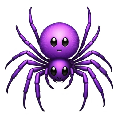 simple cute spider single colored purple sticker