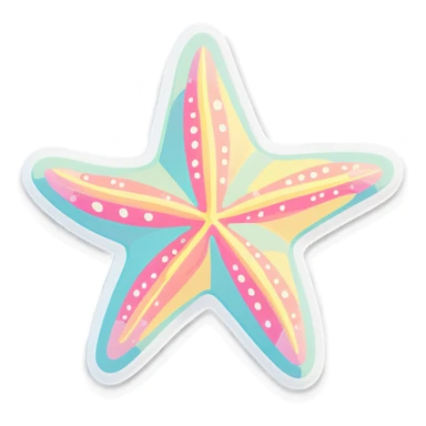 Pastel starfish  sticker