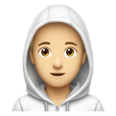 White Hokkaido with hoodie sticker