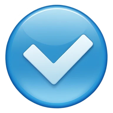 Este emoji✅en azul sticker