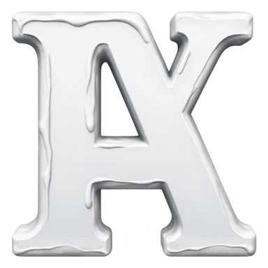 The letter a covered in white paint  sticker