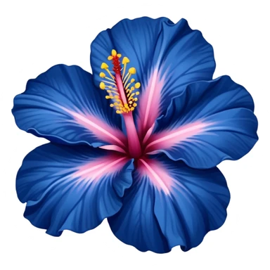 very Dark blue flower hibiscus only colour blue no pink or yellow use white for the middle of flower sticker