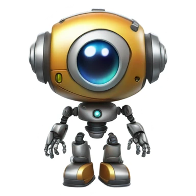 A friendly looking roboter  sticker